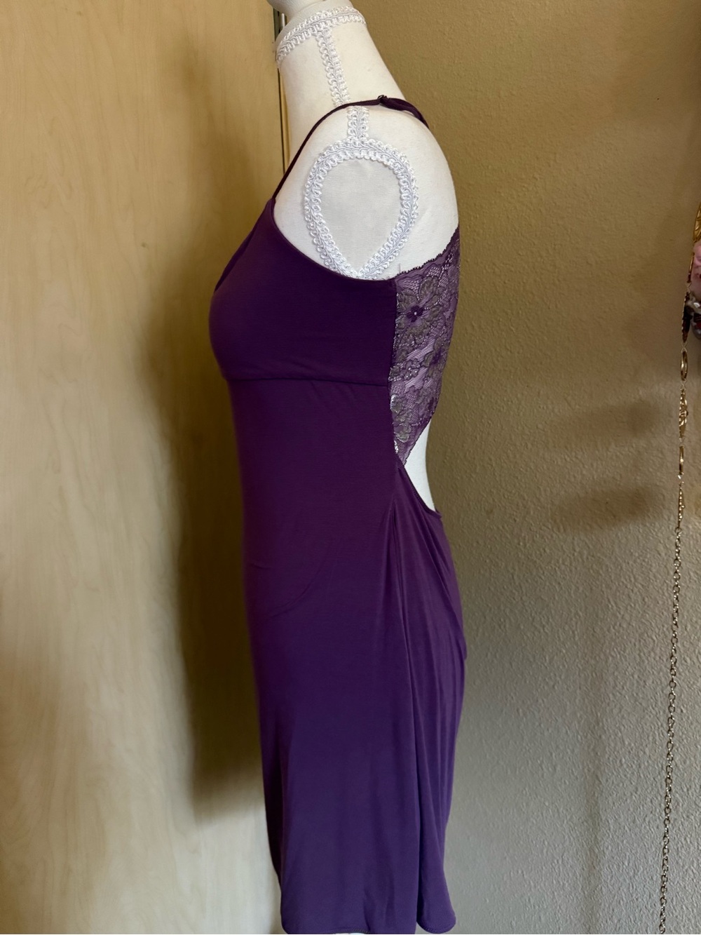 Victoria's Secret Deep Plum Lace-Trim Cami - Picture 3 of 7